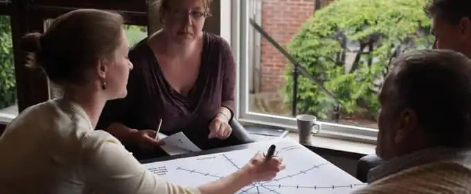 project team discussing project status