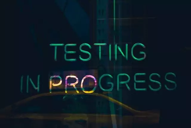 the words - testing in progress